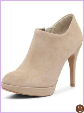 Platform Ankle Bootie Almond Toe Stiletto Heel Suede Women's Boots